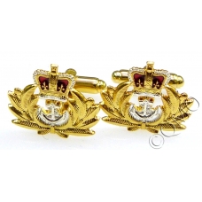 Royal Naval / Navy Officer Cufflinks (Metal / Enamel)